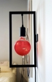 Metalowa lampa, kinkiet, Damaszek, czarna, metal, wysokość 40 cm (L-1909)