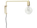 Lampa ścienna na wysięgniku kinkiet Bay złota 24cm Hubsch 890501