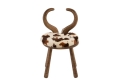 Krzesło dziecięce z rogami Ears Cow Brown, drewniane 56x35x35 cm (JL96134)