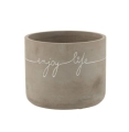 BELGIUM Style :: Doniczka betonowa Enjoy Life 16x13cm (JL3281)