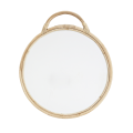 MADAM Stoltz :: Lustro Bamboo okrągłe 38cm boho bambus wiszące (26983)