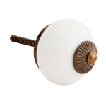 MADAM Stoltz :: Gałka meblowa ceramiczna biała (TA5024)