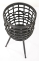 KWIETNIKI :: Kwietnik na nóżkach 49cm czarny bambus metal 141043
