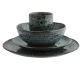 Madam Stoltz :: Talerz deserowy Columbus, średnica 21,5 cm ceramiczny niebieski (26S)