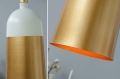 Lampa wisząca Chica biała złota loft 31cm