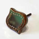 MADAM Stoltz :: Gałka ceramiczna zielona łezka 5179QCD