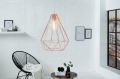 Lampa wisząca Cage miedź loft 41cm