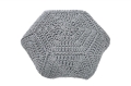 Pufa Cosy Octan knitted szara 70cm dziergana sztrykowana