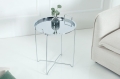 STOLIKI :: Stolik kawowy Marrakesh srebrny metal 54cm zdejmowana taca (Z37958)