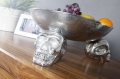 Misa Abstract Skull srebrna aluminium 35cm