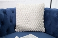 Poduszka Cosy I biała knitted dziergana sztrykowana 45cm