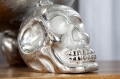 Misa Abstract Skull srebrna aluminium 35cm