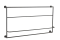 J-LINE :: Wieszak ścienny na ręczniki Reling, metalowy 53x93x16,5 cm (JL84916)