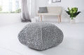 Pufa Cosy Octan knitted szara 70cm dziergana sztrykowana