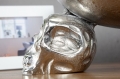 Misa Abstract Skull srebrna aluminium 35cm
