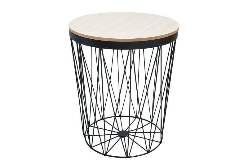 Stolik druciany Storage czarny 43cm