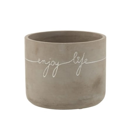 BELGIUM Style :: Doniczka betonowa Enjoy Life 16x13cm (JL3281)