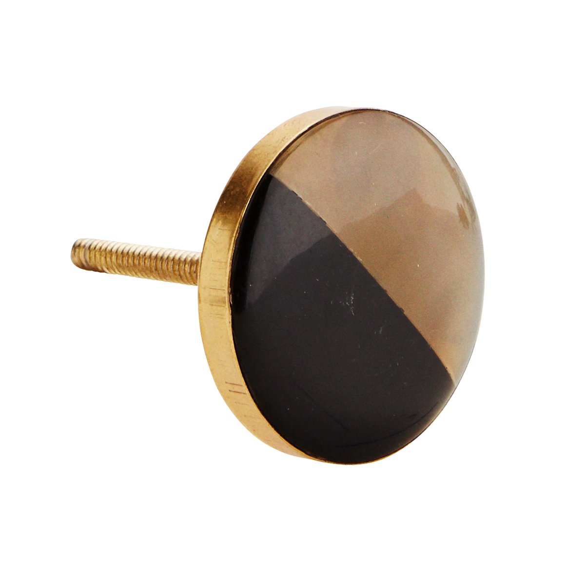 MADAM Stoltz :: Gałka meblowa Horn złota 4cm okrągła (TA-19)