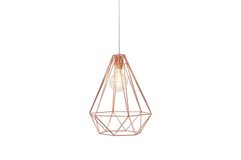 Lampa wisząca Cage miedź loft 41cm