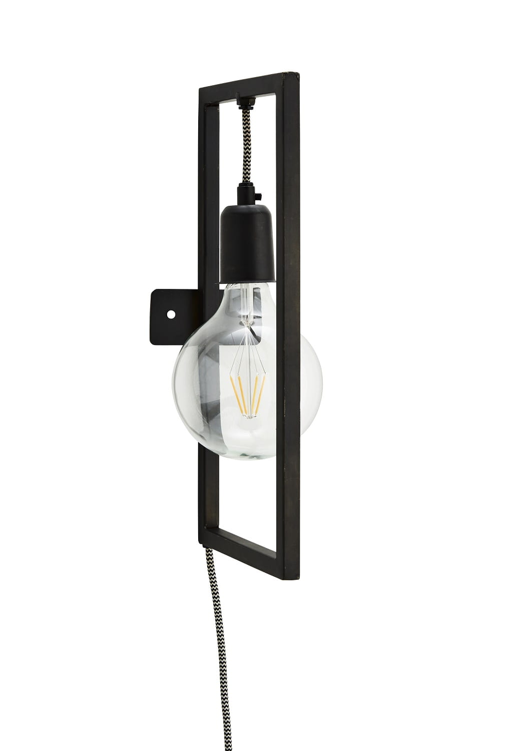 Metalowa lampa, kinkiet, Damaszek, czarna, metal, wysokość 40 cm (L-1909)