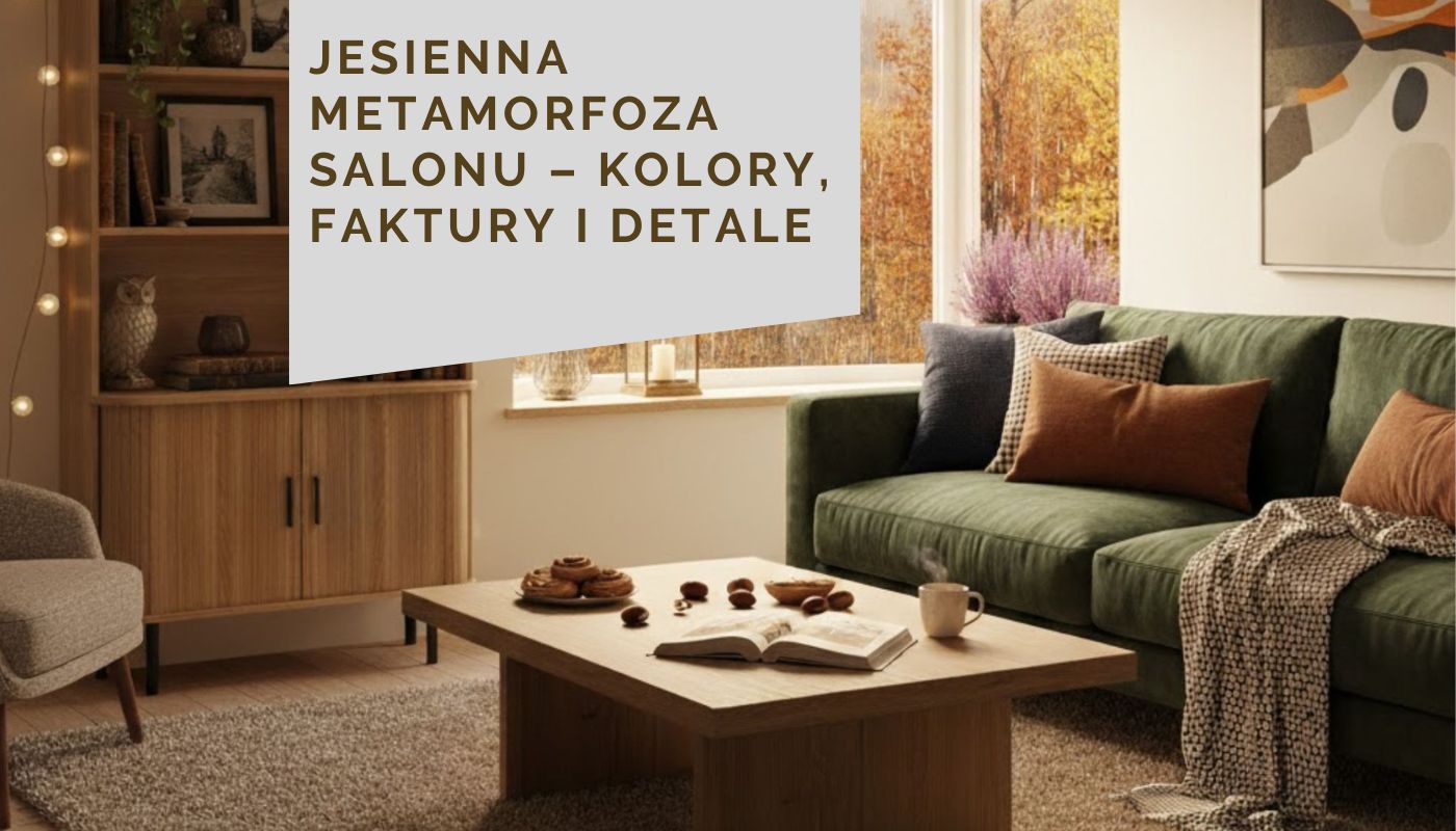 Jesienna metamorfoza salonu – kolory, faktury i detale