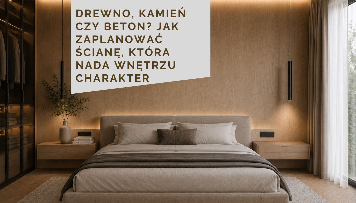 Drewno, kamień czy beton? Jak zaplanować ścianę, która nada wnętrzu charakter