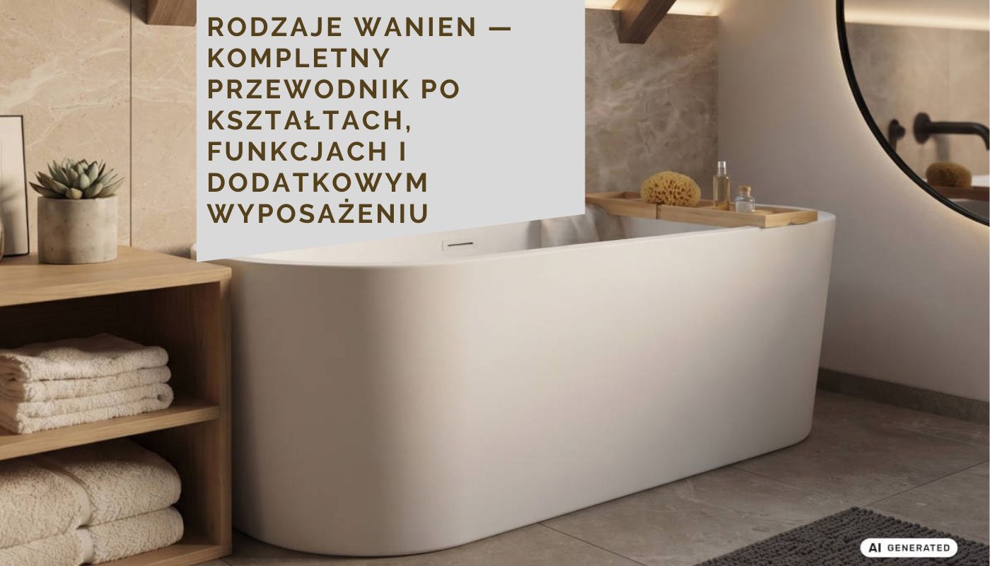 Rodzaje wanien — kompletny przewodnik po kształtach, funkcjach i dodatkowym wyposażeniu